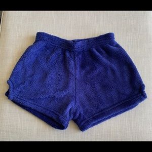 Love and kisses fuzzy shorts